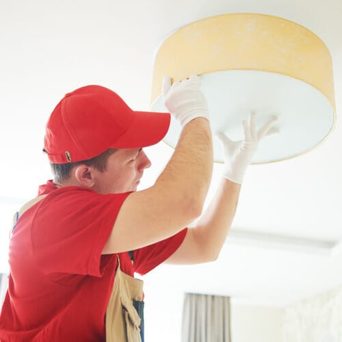 Light fixture and recessed lighting installation by licensed electricians in San Francisco
